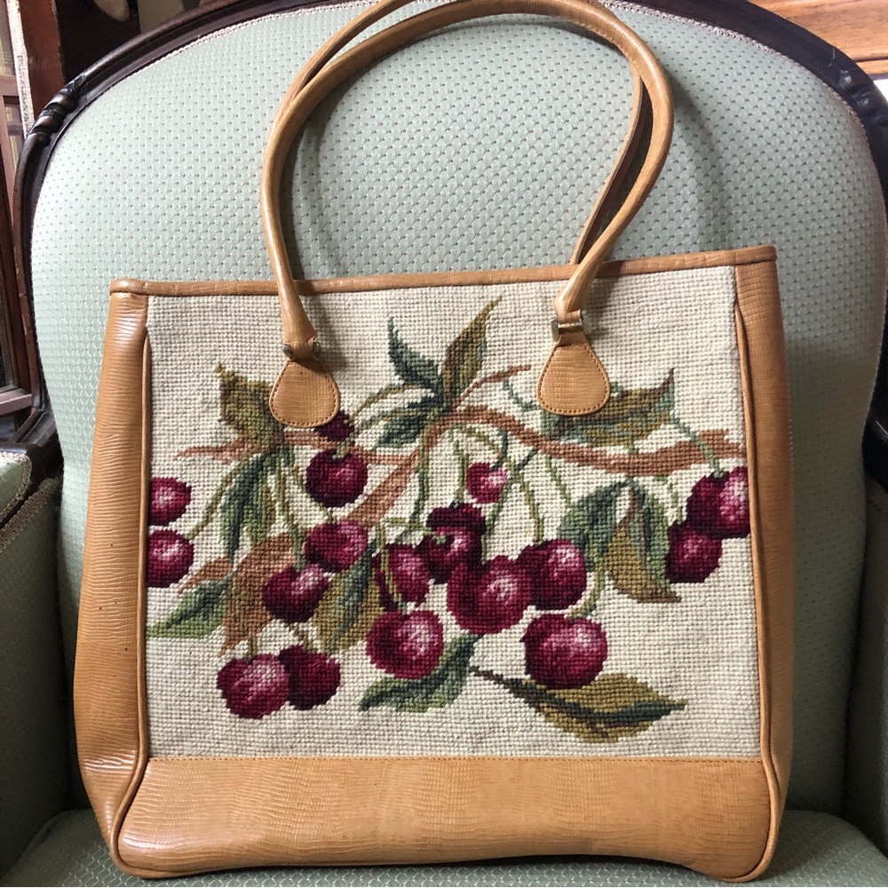 Beautiful Isabelle Fiore needlepoint tote.